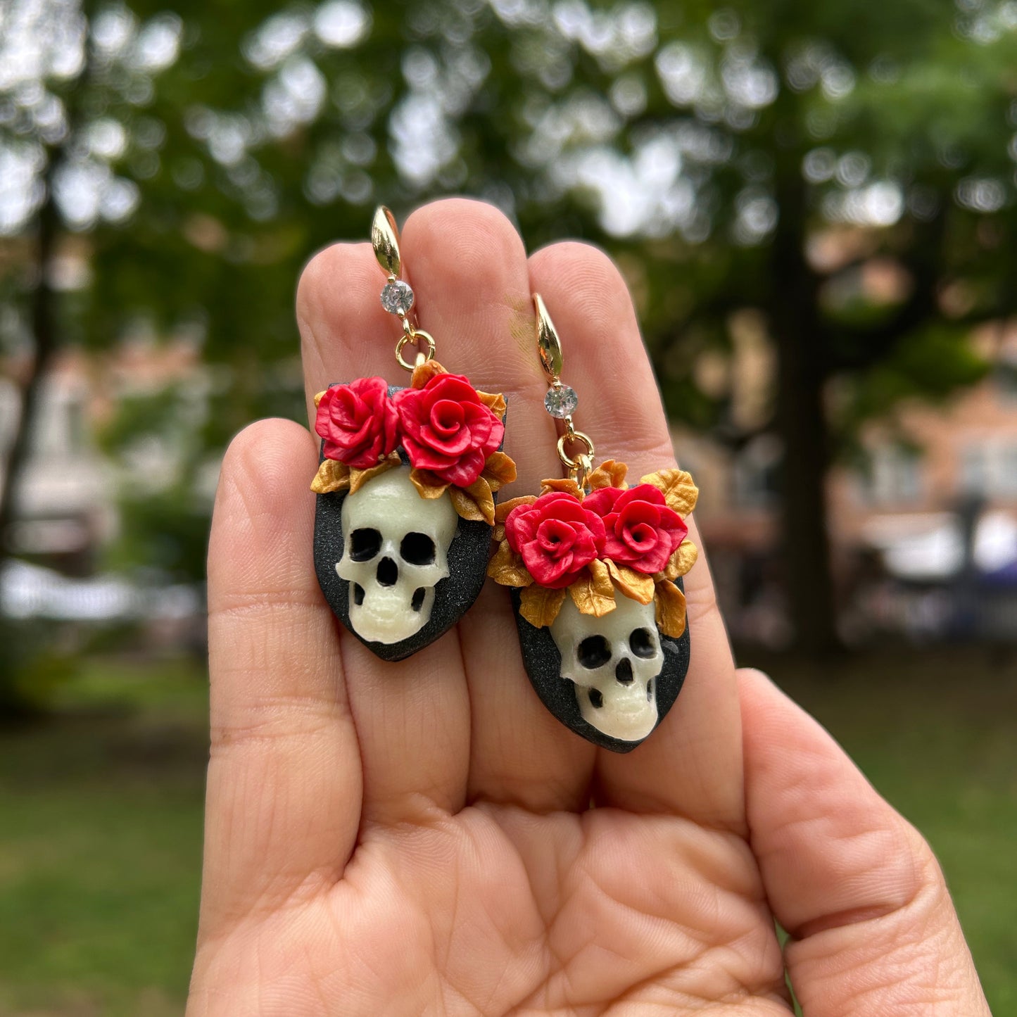 Boucles d’oreilles Calavera Florale 🌹