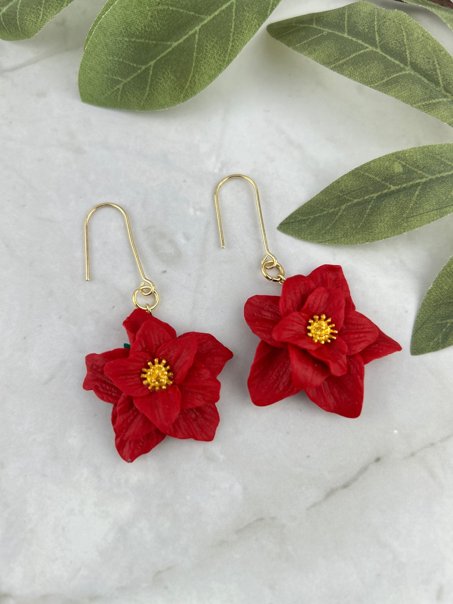Boucles d'oreilles "Éclosion Rouge"