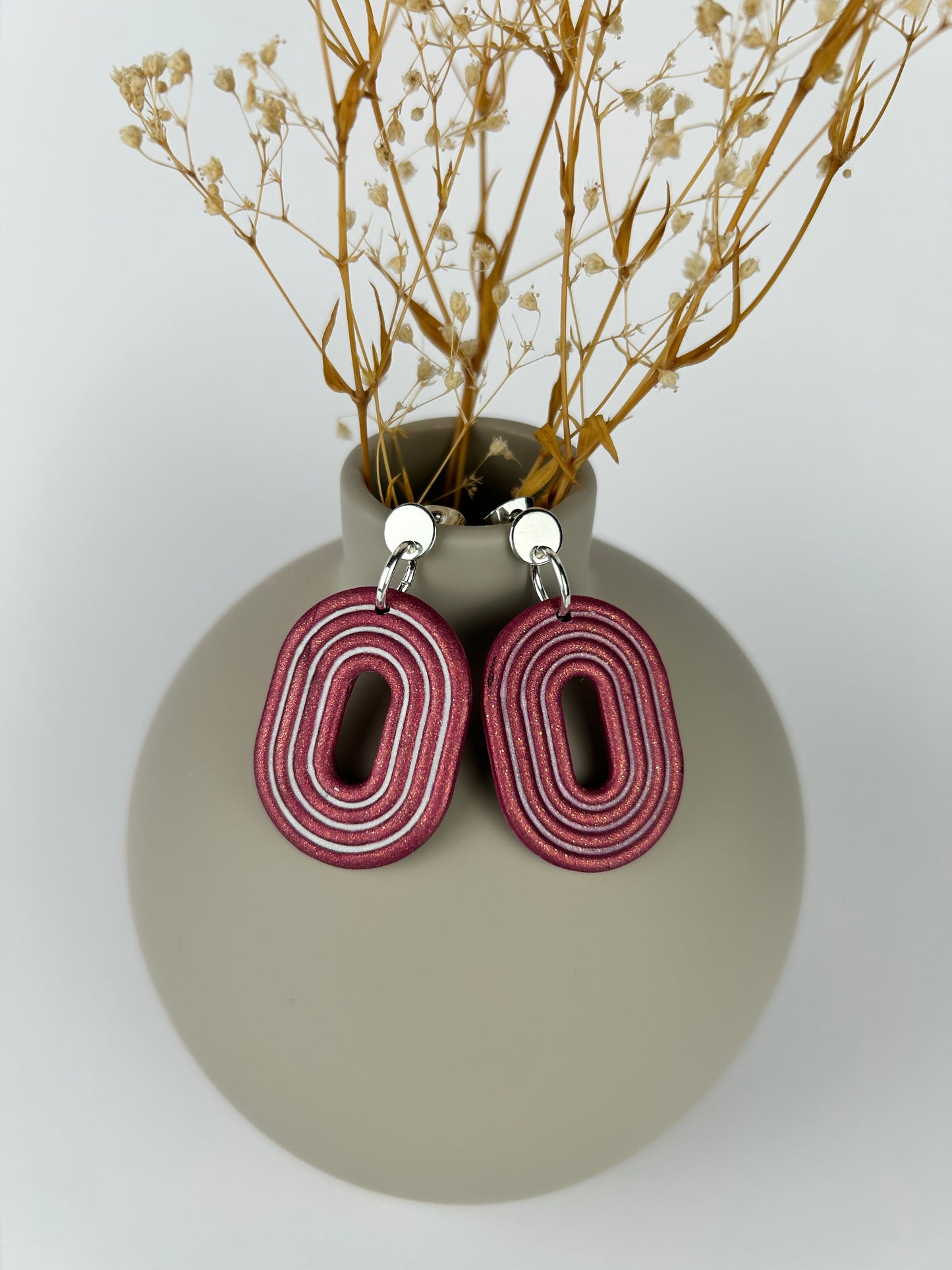 Boucles dâoreilles "Onde Grenat" đ·