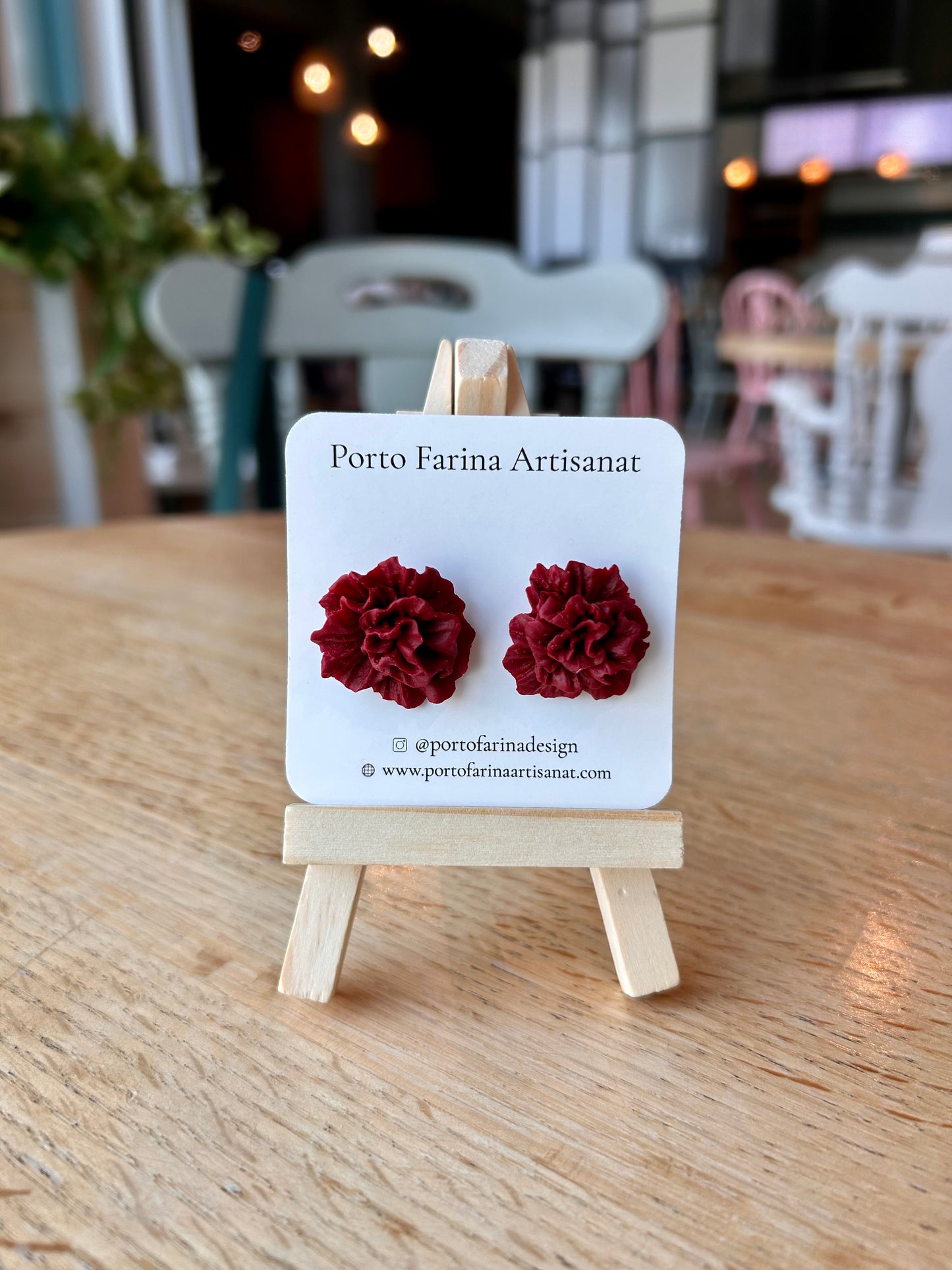 Boucles d'oreilles "Œillet Pourpre"