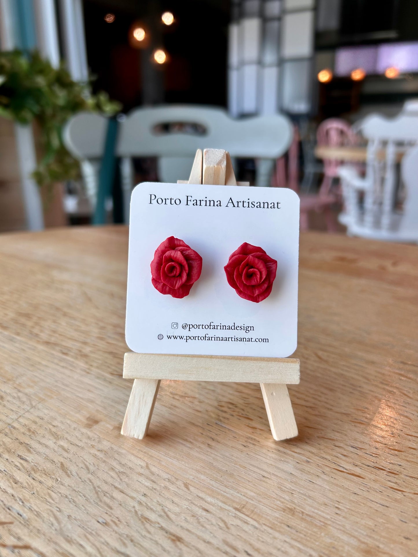 Boucles d’oreilles “Rose Passion”