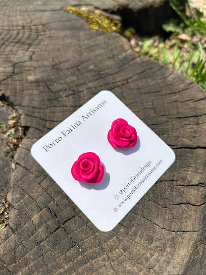 Boucles d’oreilles “Rose Passion”