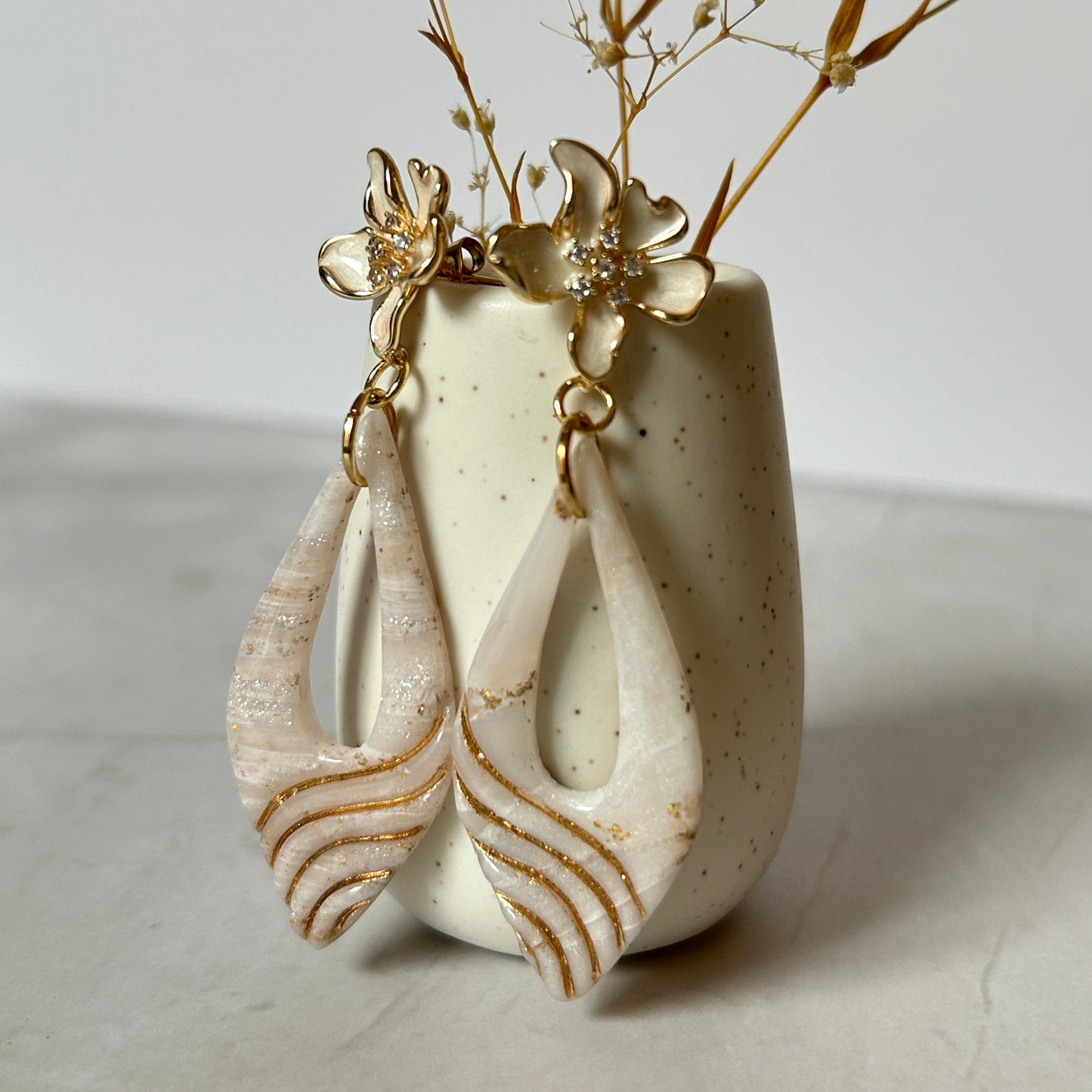 Boucles d’oreilles Goutte Florale