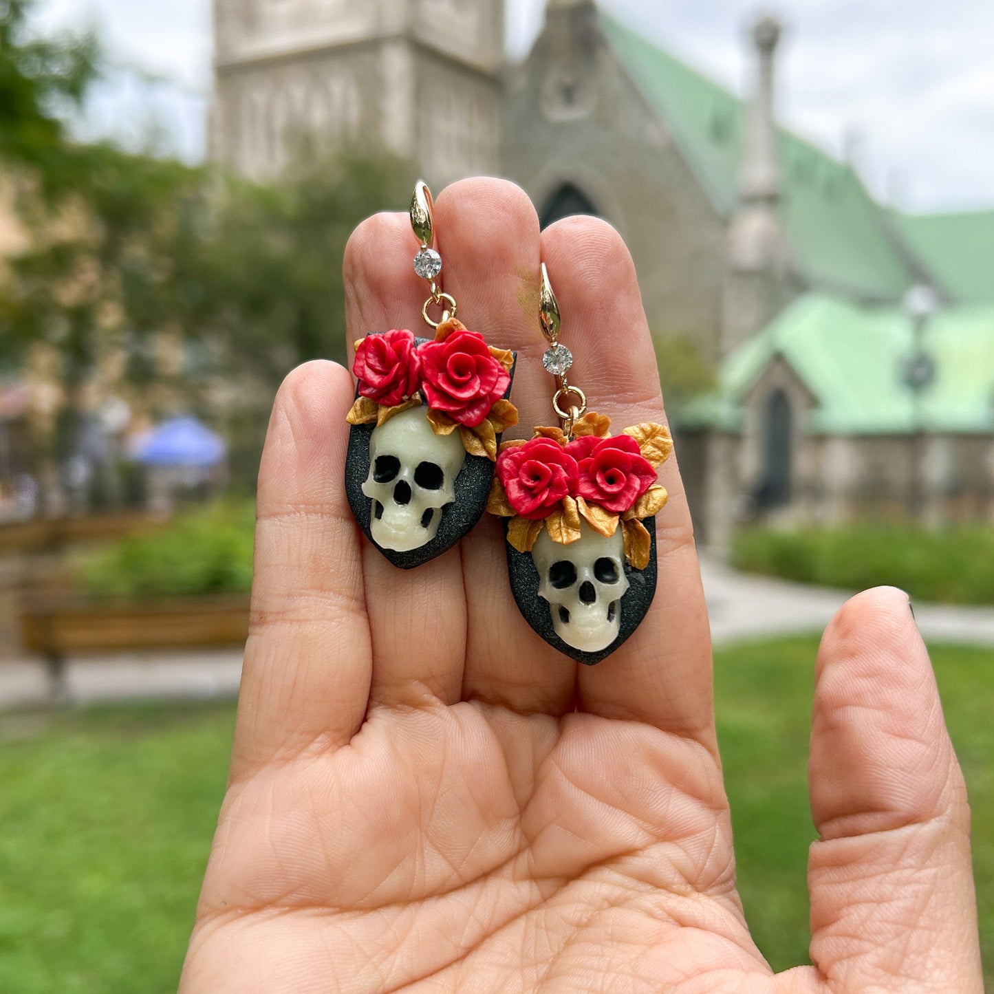 Boucles d’oreilles Calavera Florale 🌹