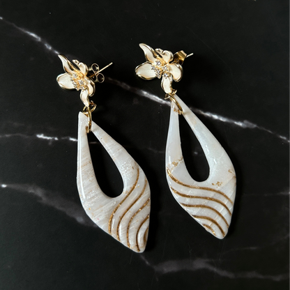 Boucles d’oreilles Goutte Florale