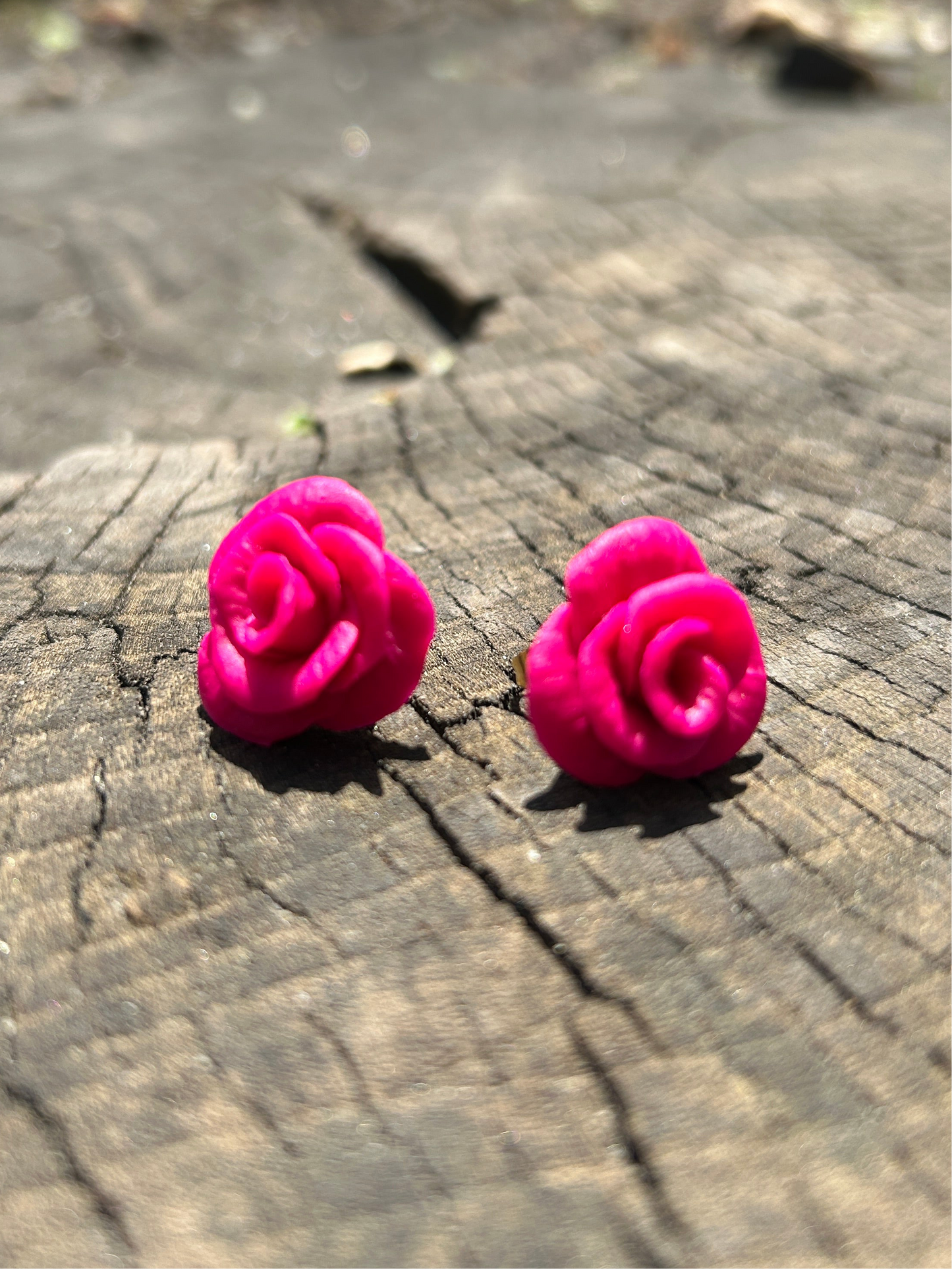 Boucles d’oreilles “Rose Passion”