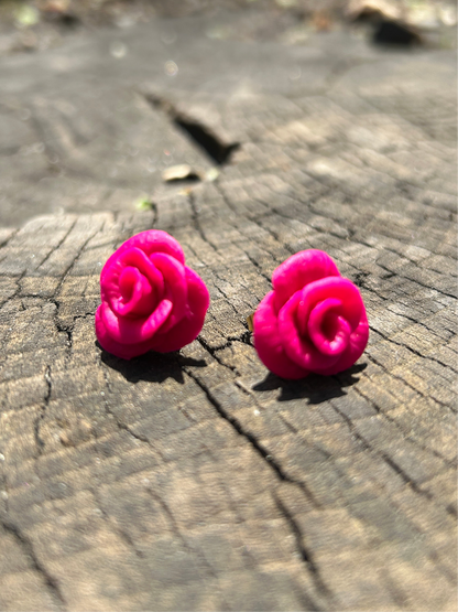 Boucles d’oreilles “Rose Passion”