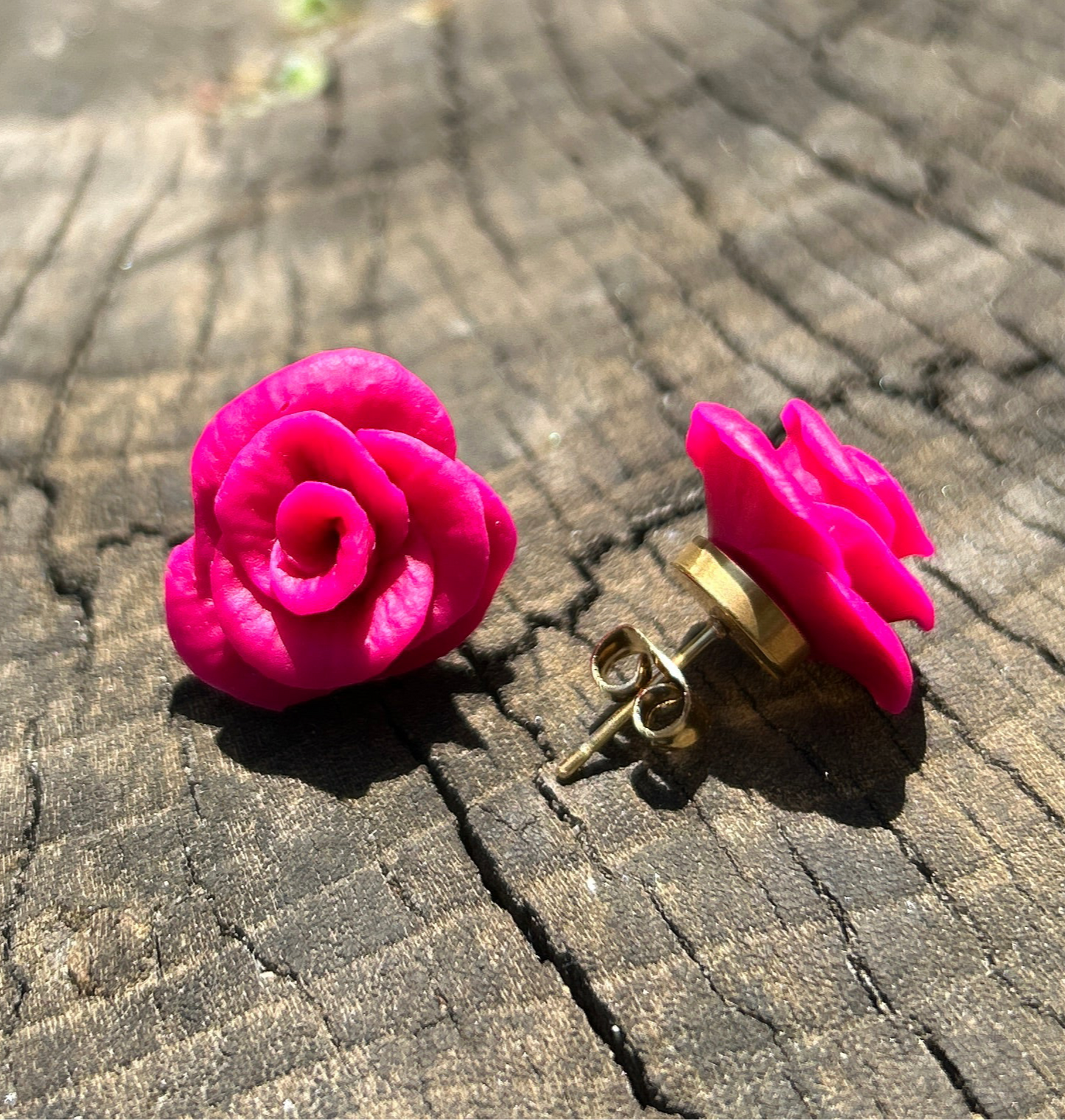 Boucles d’oreilles “Rose Passion”