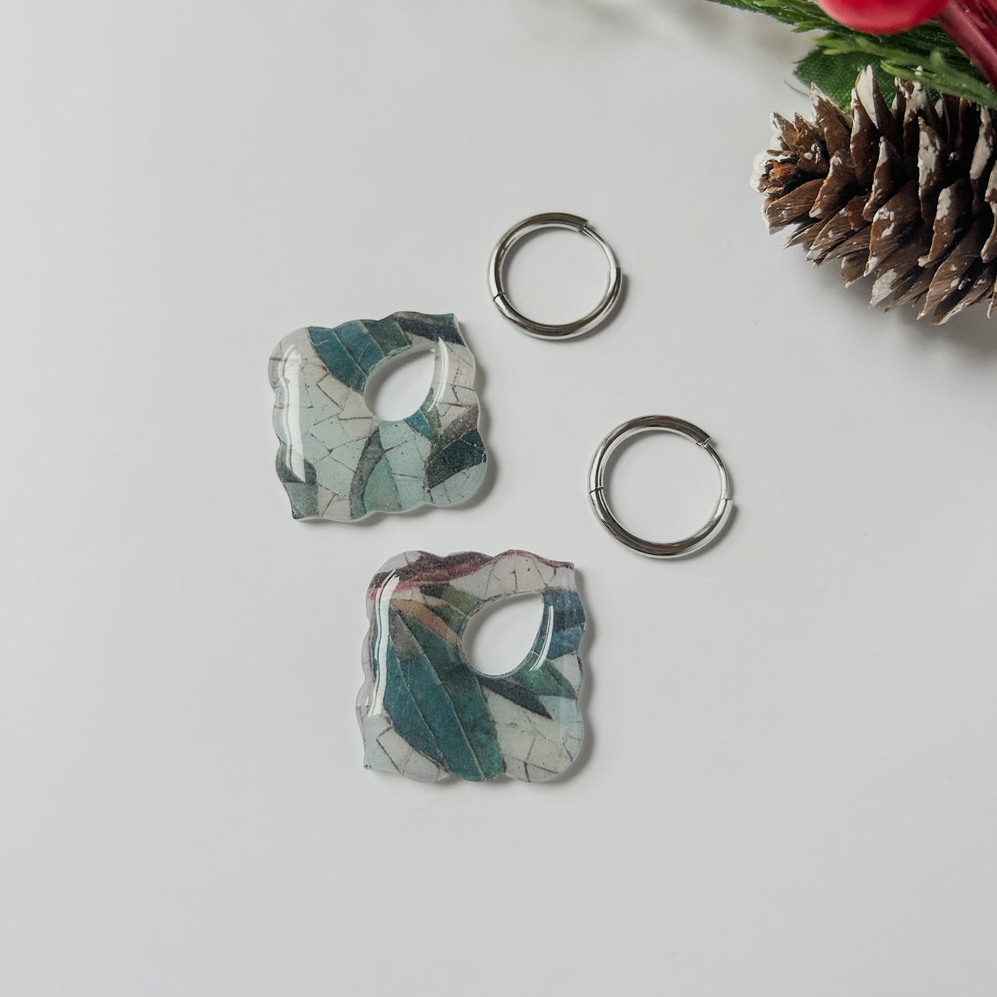 Anneaux Arabesque Feuilles d’Olivier