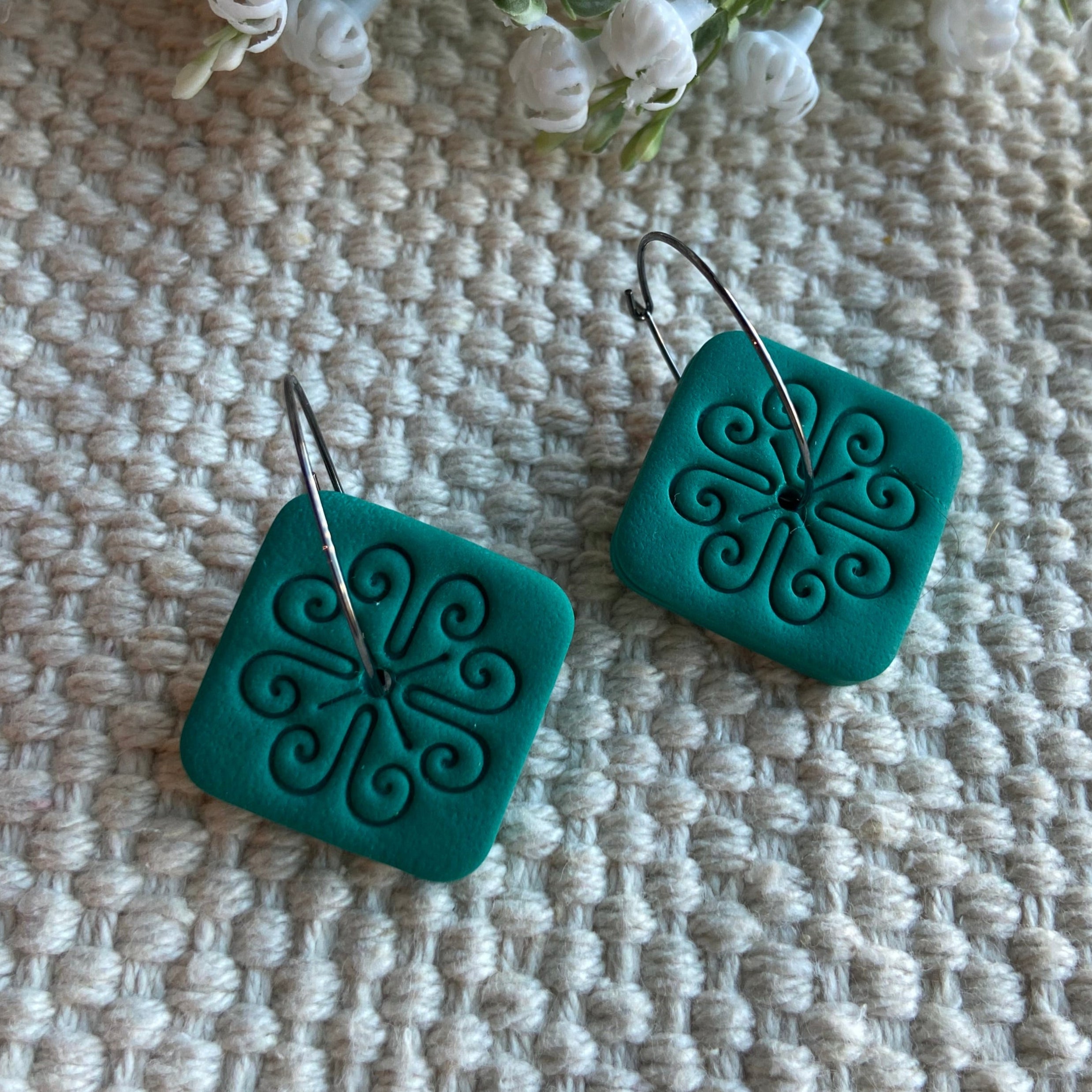 Tuiles Florales - Bleu sarcelle