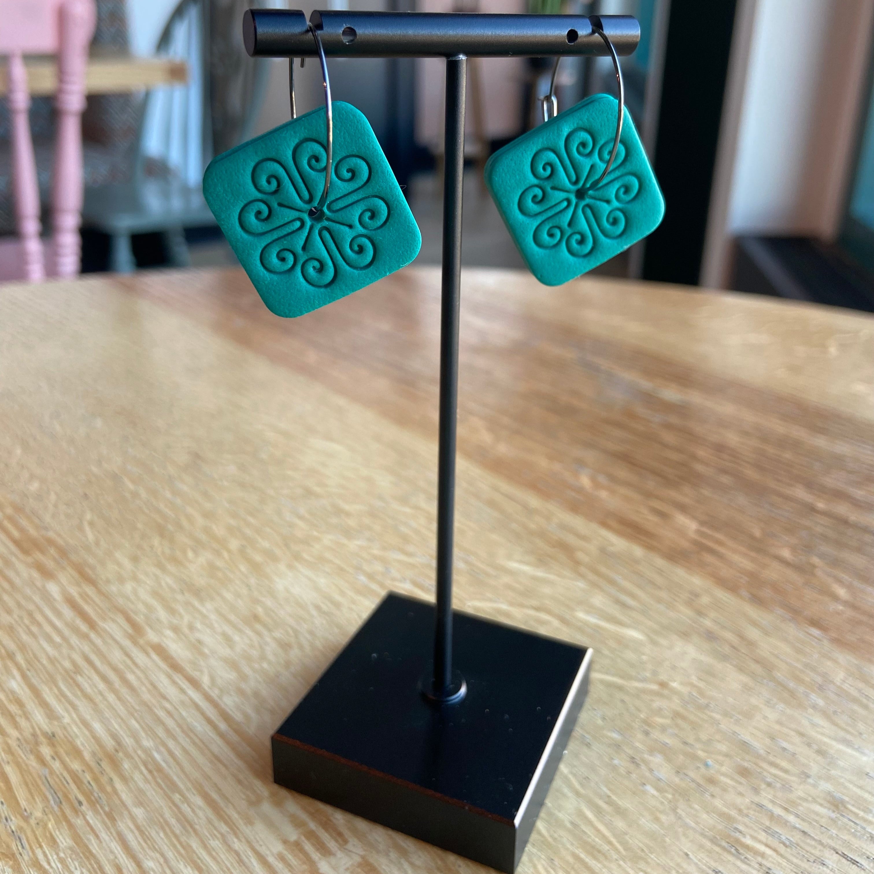 Tuiles Florales - Bleu sarcelle