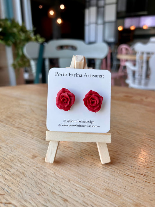 Boucles d’oreilles “Rose Passion”