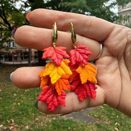 Cascades d’Automne — boucles d'oreilles pendantes