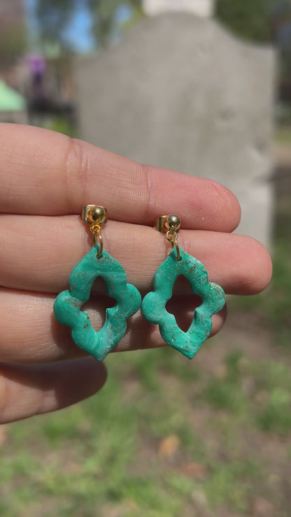 Boucles d'oreilles "Celosía Esmeralda"