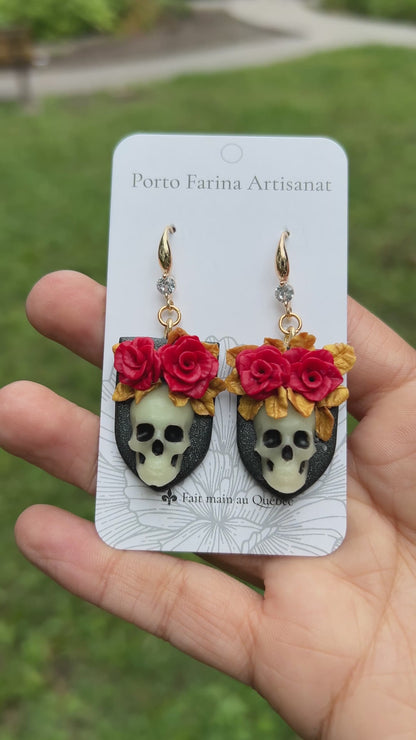 Boucles d’oreilles Calavera Florale 🌹