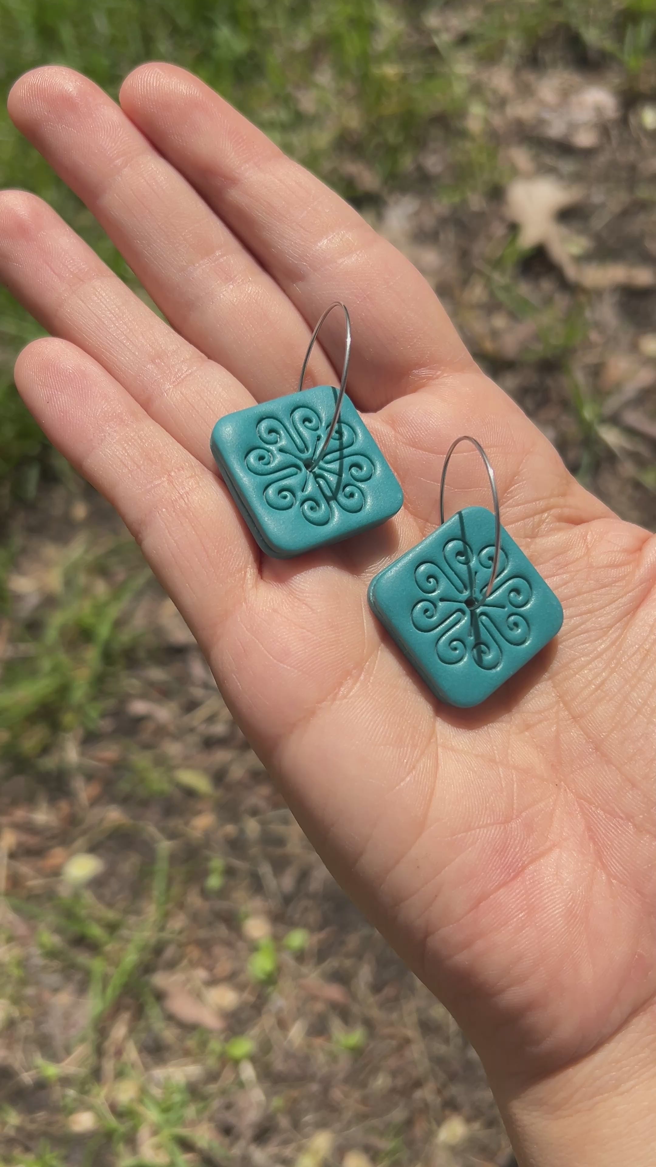 Tuiles Florales - Bleu sarcelle